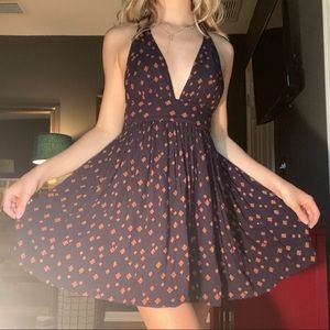 Kimchi Blue Navy Orange Sun Dress